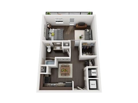 S1 floor plan at Civic at Frisco Square Apartments, Frisco, Texas